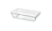 Oven/serving dish, clear glass27x18 cm
