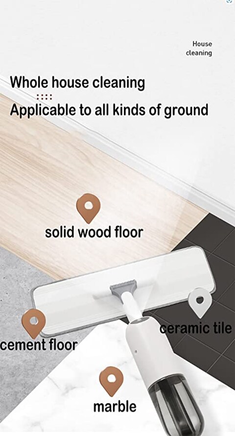 Dreamons Link Spray Mop for Floor Cleaning with 3 Pcs Washable Pads, for Kitchen Floor Hardwood Laminate Ceramic Tiles Floor Dust Cleaning (1)