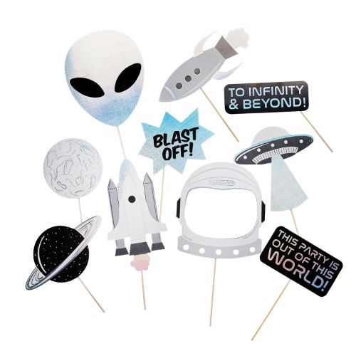 Buy Space Party Photo Booth Props 10/Pack Online | Carrefour UAE