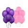 Party Time 50-Pieces 12inch Purple and Pink Best Quality Latex Balloons For Birthday Party Decoration, Wedding, Engagement, Anniversary Balloons Decorations - Party Supplies