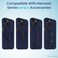 Remson Mag-X Magnetic Hybrid Protective Silicone Case Military Grade Protection For iPhone 14 (Blue)