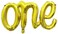 Party Time Gold ONE Letter Foil Balloon - Alphabetic Balloons Perfect for 1st Birthday, Baby Shower, Happy Birthday Party Decorations - Comes with Straw and Balloon (104x46cm)