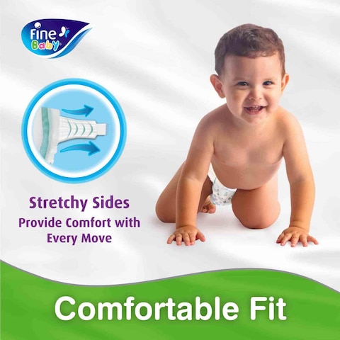 Fine Baby Diapers, DoubleLock Technology, Size 3, Medium 4 ndash 9kg, Mega Pack of 84 diapers