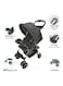 Moon Bezik One Fold Stroller, Black