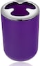 Bathroom Accessories Set 6 Piece Bath Ensemble with Smooth Surface Includes Soap Dispenser, Toothbrush Holder, Toothbrush Cup, Soap Dish for Decorative Countertop and Housewarming Gift, Purple