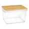 MyChoice Storage Box With Bamboo Lid Clear 20L