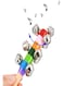 Generic Wooden Rainbow Musical Instrument Handle Jingle Bell Rattle Shaker Stick Toys