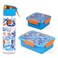 Eazy Kids Lunch Box Set and Tritan Water Bottle w/ Spray, Soccer  - Blue, 750ml
