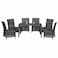 Ratan Garden Set - 6 Chairs + Table