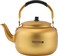 Royalford 6.0L Golden-Finish Aluminum Tea Kettle- RF10770, Rust And Corrosion Resistant Body With Comfortable And Anti-Scald Handle, Induction Compatible, Perfect For Indoor And Outdoor Use, Golden