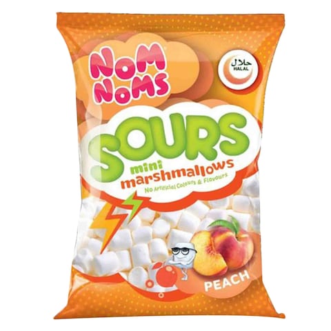 Nom Noms Sours Peach Mini Marshmallow 15g