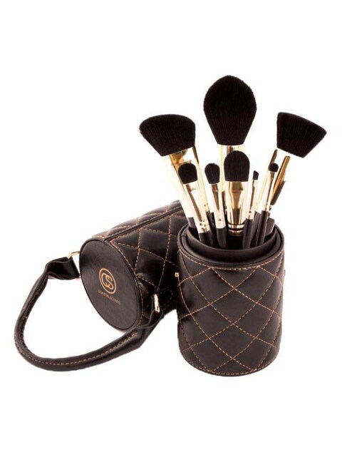 Buy Coastal Scents Majestic 8-Piece Brush Set With Cup Holder Black  Gold in Saudi Arabia