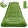 HEXAR&reg; Self Inflating Sleeping Pad with Foot Pump 190X64 Built-in Pump Foldable Sleeping Mat with Pillow for Camping Hiking Durable Inflatable Air Mattress - Carry Bag, Repair Patches (Military Green)