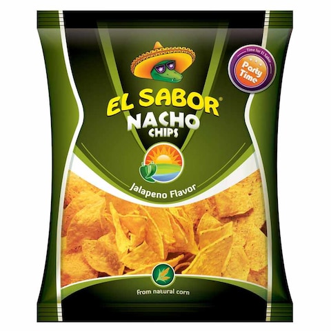 Buy El Sabor Jalapeno Nacho Chips 225g in UAE