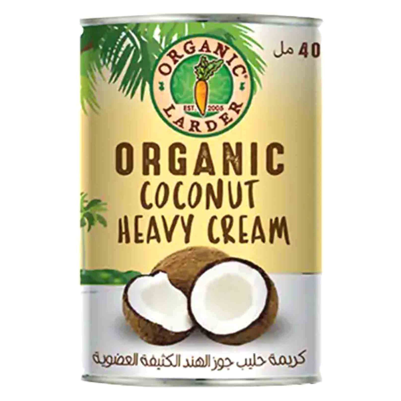 Organic Larder Coconut Heavy Cream 400ml