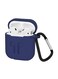 Generic Protecting Case Cover For Apple AirPods With Carabiner Blue