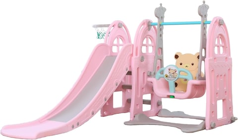 Slide for Kids Toys Set 3 in 1 Outdoor Play Structure Jumbo Slide and Swing with Basket Ball Game &quot;baby swing&quot;