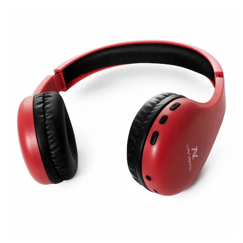 L&#39;avvento Bluetooth Headphone with Stereo Plug - Red - HP11R