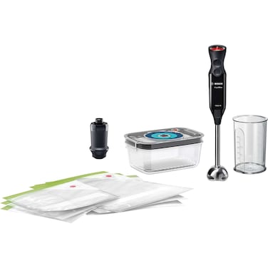 Bosch Hand Blender ErgoMixx 1000 W with Vacuum System - Black - MS6CB61V1