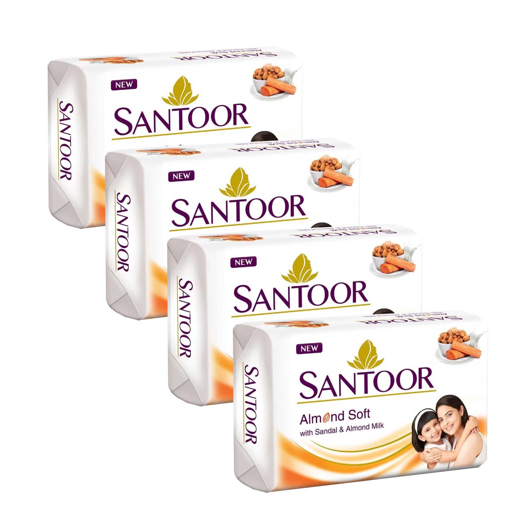 Santoor White Soap 125g Santoor Sandalwood And Almond Milk Organic