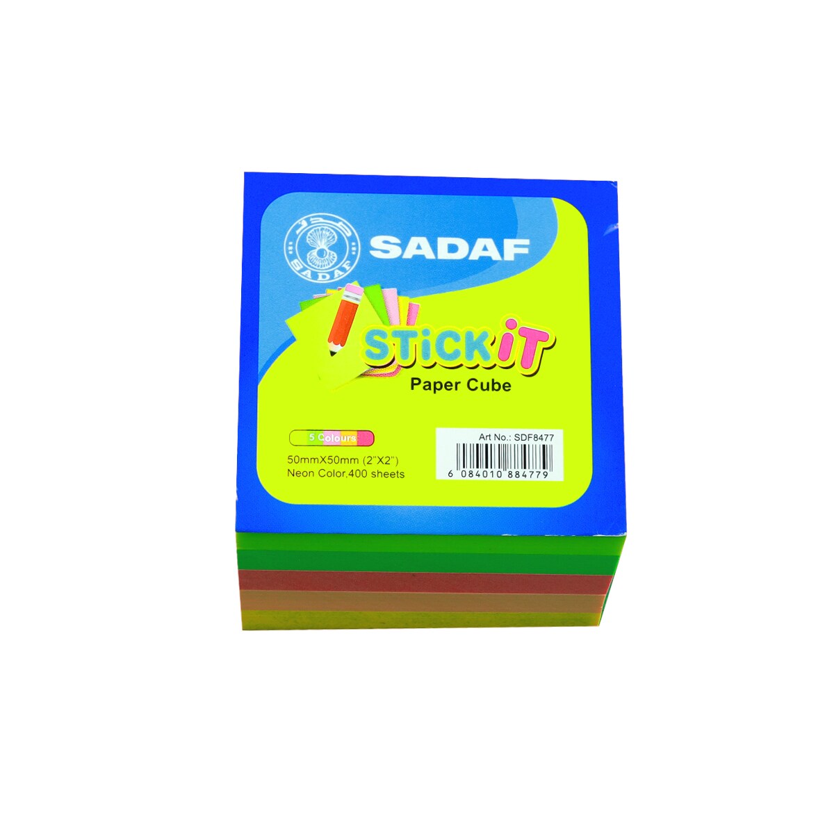 Buy STICKY NOTES CUBE SHAPE 50MMX50MM 400 SHEETS Online | Carrefour UAE