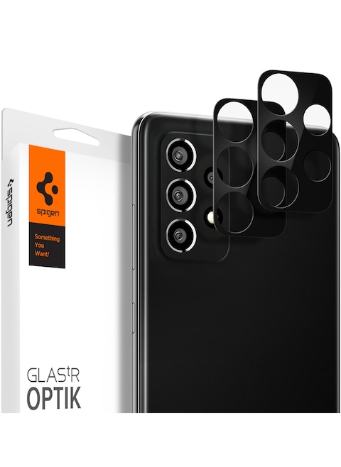 Spigen GLAStR Optik Camera Lens Screen Protector [2 Pack] designed for Samsung Galaxy A72 - Black