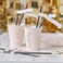 Champagne Noir Nude and Black Happy Birthday Paper Straws