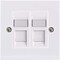 DKURVE&reg; Wall / Face Plates Cat5E Cat6 Ethernet RJ45 Face Plate Sockets Dual Port White 100 PCS