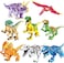 8-Piece Mix And Match Magic Dinosaur Model Building Set with Movable Parts, Ages 3+
