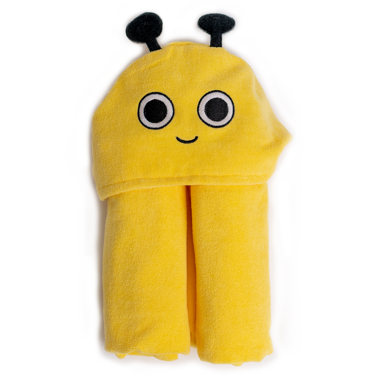 Milk&amp;Moo Buzzy Bee Baby Bath Towel, 100% Cotton Baby Hooded Towel, Ultra Soft and Absorbent Baby Towel for Newborns, Infants and Toddlers, XL Size, Yellow Color