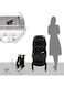 Moon Ultra Lightweight Compact Folding Travel Cabin Pushchair Stroller For Baby, Black