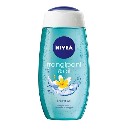 NIVEA Shower Gel Body Wash, Frangipani &amp; Oil Caring Oil Pearls Frangipani Scent, 250ml