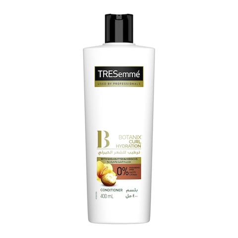 Tresemme Conditioner Botanix Natural For Curl Hydration With Shea Butter And Hibiscus - 400ml