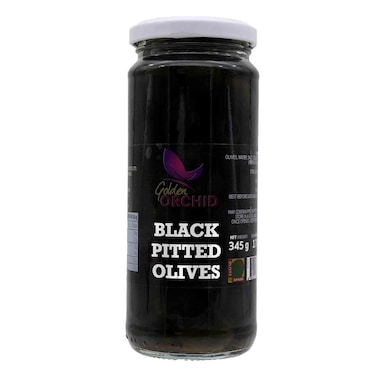 Golden Orchid Pitted Black Olives 340g