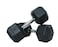HARLEY FITNESS 20.00KG PREMIUM GUNIUNE RUBBER COATED BOUNCING HEX DUMBBELL - PAIR