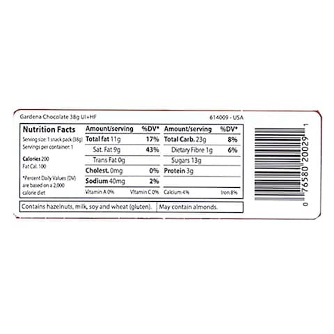 Loacker Gardena Chocolate 38g