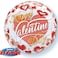 Valentines Red Hearts Bubble Balloons 22in