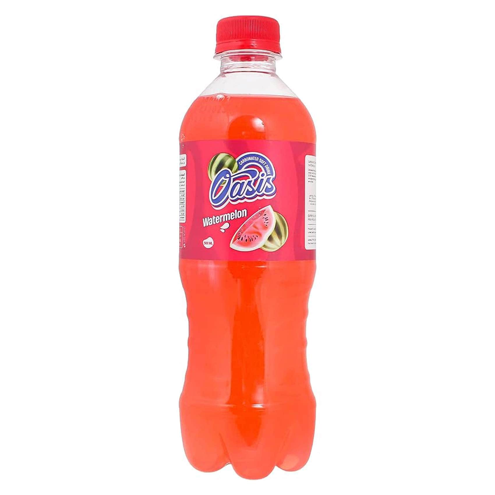 Oasis Carbonated Soft Drink with Watermelon Flavor – 500 ml Oasis Carbonated Soft Drink with Watermelon Flavor – 500 ml