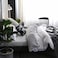 GOLDEN HOME  6-Piece King Size Duvet Cover Set, 1 Duvet Cover + 1 Fitted Sheet + 4 Pillow Cases, Microfibre, Muesli