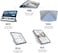 Pipetto Origami No3 Pencil Case for Apple iPad AIR 13 inch case (2024) M2 Smart Cover with 5 in 1 stand - Light Blue