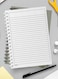 Lowha Spiral Notebook With 60 Sheets And Hard Paper Covers With Minimalist Line &amp; Shapes Design, For Jotting Notes And Reminders, For Work, University, School