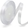 White Satin Ribbon, 12mm x 25yd Fabric Polyester Ribbon for Gift Wrapping, Party Favors, Wedding Decorations, Bow Making, Bouquets, Sewing Projects &amp; Craft Supplies