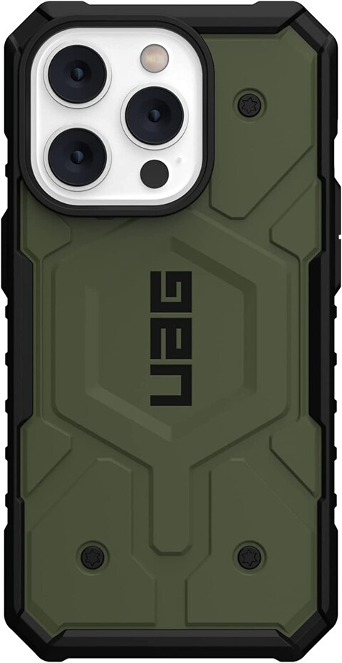 Urban Armor Gear Designed For iPhone 14 Pro Case, 6.1&quot; Pathfinder Built-In Magnet Compatible With Magsafe Charging Slim Lightweight Shockproof Dropproof Rugged Protective Cover, Green Olive