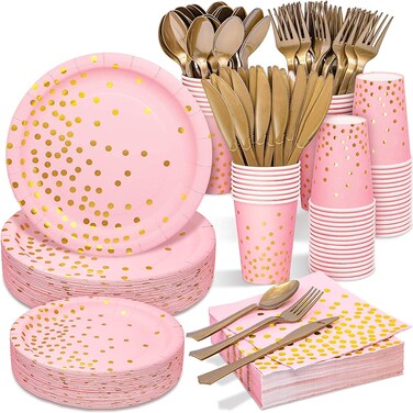 Buy Disposable Party Tableware Set (25 Guest) - 200 Pcs Online ...