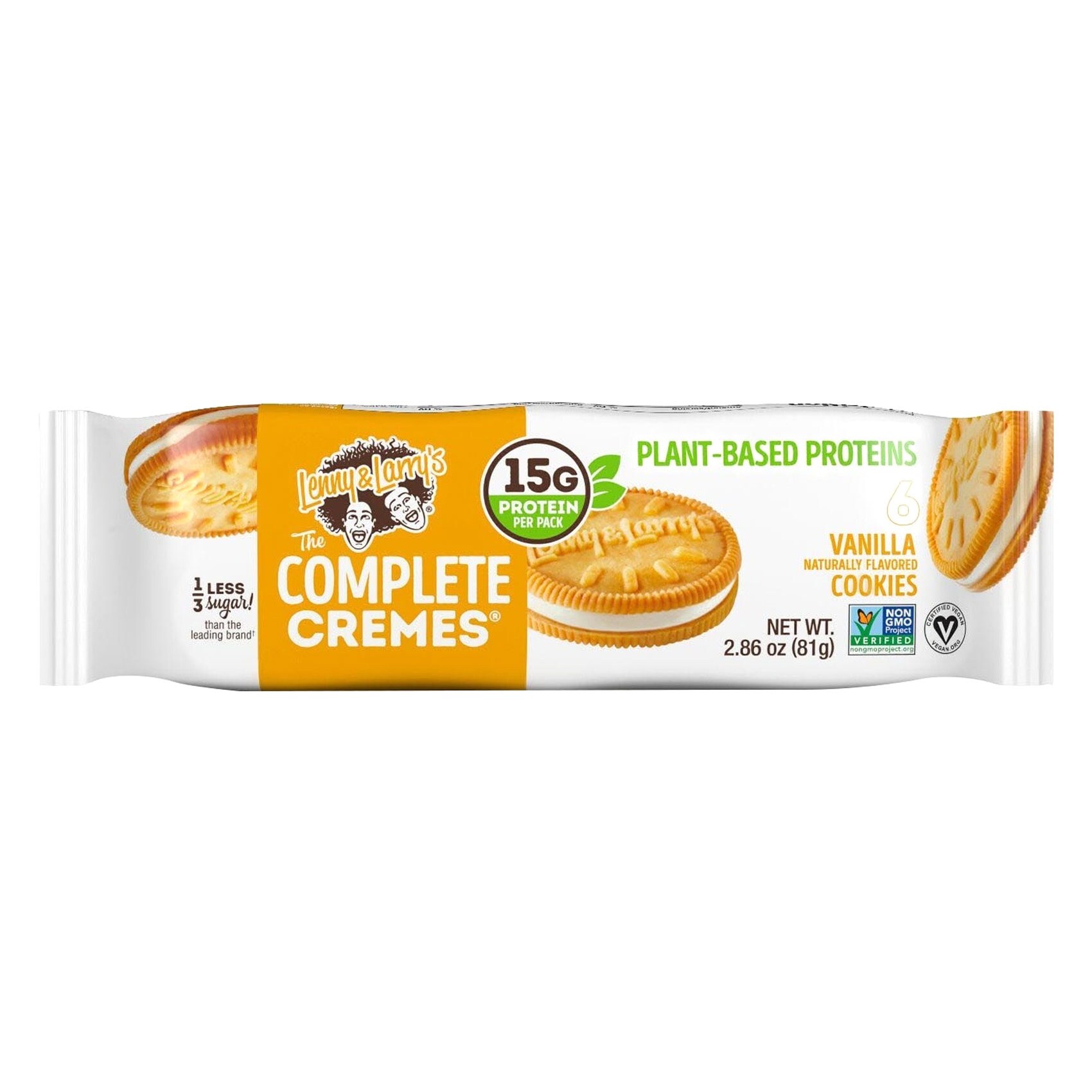 Lenny And Larry's The Complete Cremes, Plant Based Protein, 6 Vanilla -Naturally Flavored- Cookies 81g