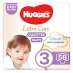 Buy Huggies, Extra Care Culottes, Size 3, 6 - 11 kg, Jumbo Pack, 58 Diaper Pants in Saudi Arabia