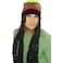 Smiffys Rasta Men Hat with Long Dreadlocks- One Size- Black