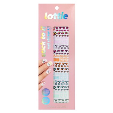 Lottie London Stick To It Nail Sticker Sheets Multicolour Pack of 2