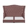 In House Taj Mahal Linen Bed Frame - Single - 200x90cm - Dark Pink