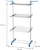 Cuisine Art 3-Tier Folding Cloth Drying Rack, Folding Clothes Rail Of Clothes Hanger, Adjustable Stainless Steel Rail with Two Side Foldable Wings for Indoor and Outdoor Use